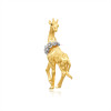 RichandRare-ARTISAN-KARAT GOLD, ONYX AND DIAMOND 'GIRAFFE WITH ROSE' BROOCH